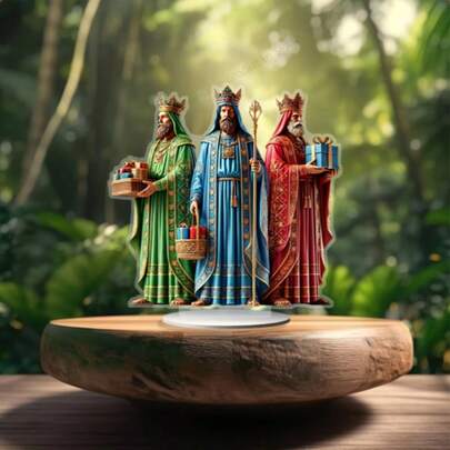 Weihnachten, Valentinstag/Drei Weise Desktop Dekoration - Acryl Ständer, geeignet für Zuhause, Büro und Feiertagsgeschenke