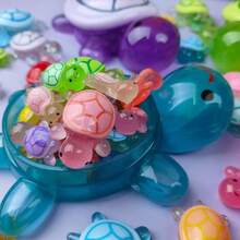 Giant Glow-In-The-Dark Turtle Figurine - Mini Red Turtle Model Set, Suitable For Desktop Decor, Bookshelf Display And Gifts For Girls - Multicolor - View 7