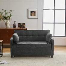 [Sofa Bed With Sleeping Function] Double Sofa, Double Sofa Bed, Adjustable Backrest, Velvet, High-Density Foam, Living Room Sofa, Sofa With Bed Function