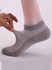 5/10 Pairs Minimalist Casual Boat Socks For Everyday Wear - Multicolor - View 3