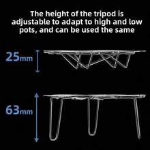 1pc Multifunctional Stainless Steel Expandable Steamer Rack, Foldable Steamer Tray For Kitchen Use - Multicolor - View 5