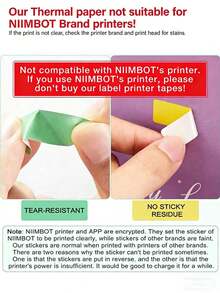 Mini Printer Label Tape, White Thermal Label Tape, Thermal Printing Paper, Black Background White Text, Suitable For D30, D32, D35, P15, P11, P12, P15 And Q30 Label Printers, For Home And Business Use, 12x40mm (0.47"X1.57"), Waterproof, Oil-Resistant, Wear-Resistant, Tear-Resistant. - White - View 4