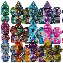 7pcs Fantasy Multi-Sided Dice Set, Suitable For D&D, Ages 14+, For Party Games, Tabletop Games, Role-Playing Games - Color - View 1