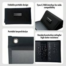 38W 便携式可折叠太阳能充电器，23% 高效转换效率，USB/DC 输出，适用于露营、房车、徒步旅行、应急电源，IP66 防护等级