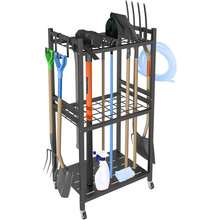 Garage Tool Storage Racks - الأسود - مشاهدة 11