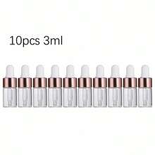 10pcs 1ml 2ml 3ml 5ml Clear Mini Glass Dropper Bottles Small With Glass Eye Dropper For Essential Oils Sample Traveling - Clear - View 10