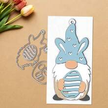 创意矮人切割模具，DIY剪贴簿相册和压花模板，贺卡制作工具，卡片纸切割工艺品，礼品卡制作模板模切。 - 銀色 - 查看 4