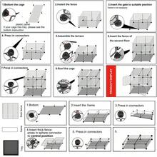 便携式透明宠物笼游戏围栏，可折叠模块化猫狗围栏