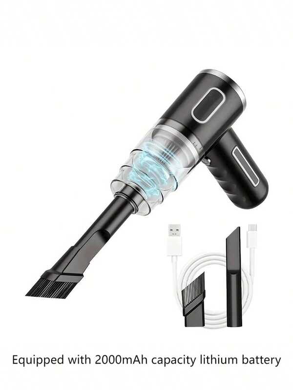 升級版無線手持吸塵器，適用於碎屑/寵物毛髮，附集塵杯+可水洗濾網，氣旋式，USB 2000mAh，適用於汽車/辦公室/居家