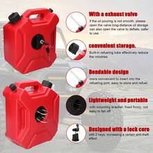 1.3 Gallon Fuel Tanks 5L Portable Gasoline Diesels Containers Anti-Static Backup Petrol Storage Tanks with Lock & Key for Car Motorcycle Truck SUV ATV Off-Road Vehicle - negro - Ver 2