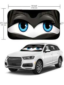 Tấm che nắng kính chắn gió ô tô ngộ nghĩnh, Tấm chắn nắng kính chắn gió ô tô, Phù hợp cho xe sedan, SUV, xe tải | Tấm che nắng mùa hè cho ô tô, Tấm chắn nắng và phụ kiện ô tô phản quang, Tấm che nắng ô tô có thể gập lại, Phù hợp với mọi loại xe - Chặn nhiệt và tia UV, Tấm che nắng cửa sổ trước cỡ trung bình cho xe sedan, SUV, xe tải (Dài 59,06 inch x Rộng 27,5 inch) - Tấm che nắng xe hơi thú vị - Xem 13