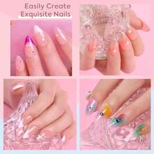 Almond Fake Nail Tips Medium: 600Pcs Full Cover Nail Tips For Acrylic Nails Professional Clear Nail Tip With Nail Glue Remover &Amp; Glue Acrylic False Nail Clippers Art Nail Extension Kit For Home Salon - ColorA - 查看 8