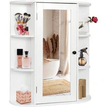 Bathroom Cabinet Wall Mount Medicine Cabinet With Single Mirror Door Adjustable - White - View 1