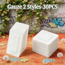 纱布（2种款式）- 30片装 - 无纺布底纱布垫 - 柔软透气，适用于紧急敷料，亲肤，易于移除，不粘皮肤黏液 - 彩色 - 查看 7