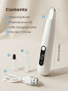PETSIN Removedor de pelo de mascota portátil de diseño minimalista - Blanco - Ver 9