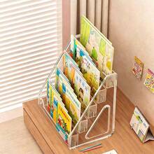 3層/5層桌面書架與收納架－分層壓克力展示架，適用於繪本與雜誌，理想的床邊閱讀架 - 多色 - 查看 8