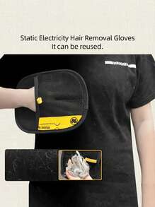PETSIN 1只/2只宠物毛发去除手套，静电宠物毛发去除器，可重复使用的猫狗毛发去除器，适用于沙发、家具、地毯、汽车座椅，宠物美容手套。 - 彩色 - 查看 4