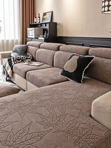 1件棕色弹力沙发套，波西米亚风格沙发套，保护沙发免受滑动和刮擦，适用于1/2/3/4座沙发，可机洗，四季家用。 - 棕色 - 查看 6