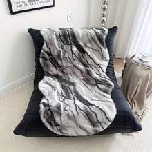 1pc Gray Textured Printed Plush Rug, Soft Faux Fur, Asymmetrical Shape With 1-5cm Trimming Tolerance, Home Decor Mat For Living Room, Bedroom, Bathroom Or Kitchen, Unique Rug, Bedroom Carpet, Decorative Carpet, Small Rug, Carpet, Home Decor, Living Room Carpet - Multicolor - View 4