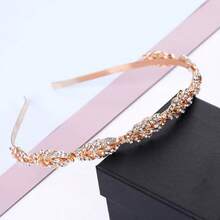 1件复古花卉全镶钻发箍，奢华优雅新娘头饰，跨境批发流行婚礼发饰 - 彩色 - 查看 4