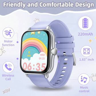 Montre connectée modèle 2025, écran tactile de 1,83 pouces, unisexe, compatible avec les téléphones Android, prend en charge les appels sans fil, les alertes de notification et le suivi de la forme physique