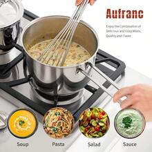 Aufranc Stainless Steel Pots And Pans Set, 6 Piece Nonstick Kitchen Induction Cookware Set, Works With Induction/And Gas Cooktops, Nonstick, Dishwasher - 6-pCS - View 9