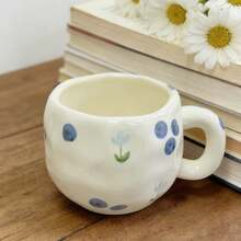 Ceramic Cup Coffee Cup Water Cup Mug Tea Cup Cup Ceramic Floral Pattern Couple For Home Milk - Multicolor - View 2