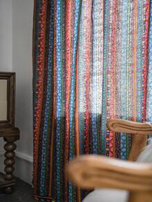 1pc Colorful Metallic Printed Bohemian Style Rectangular Tassel Decorative Curtain, Suitable For Bedroom, Living Room, Dining Room, Kitchen, Cafe, Entryway, All Season Home Window Curtain - Multicolor - View 10