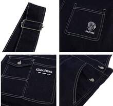 Skechers Women's Comfortable Casual Woven Suspender Skirt - Dark Denim Blue - View 6