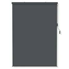 Pionowa żaluzja balkonowa z aluminium, roleta zewnętrzna z mechanizmem korbowym, roleta boczna, ekran prywatności na balkon, taras, ochrona przeciwsłoneczna i ekran prywatności, szaro-antracytowy, 120 x 250 cm/160 x 250 cm/180 x 250 cm - antracyt - Zobacz 12