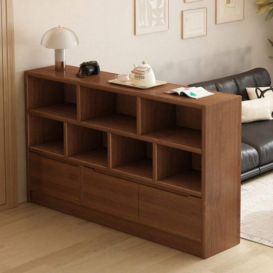 Librero De Madera Con 3 Puertas 140*20*100cm Nuez De Osugi - Marrón - Ver 1