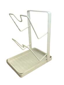 U-Shaped Slot Kitchen Pot Lid Organizer Rack, Multi-Function Stainless Steel Countertop Pot Lid Holder With Removable Drip Tray, Holds Pot Lids, Utensils And Small Items - Multicolor - View 16