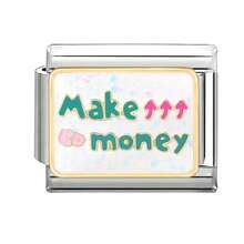 1件装滴油DIY意大利模块化手链，饰有文字、爱心、花朵元素，适合作为派对礼物送给朋友/情侣，适用于圣诞节、新年、万圣节、情人节等场合，设计迷人，不锈钢材质，本地制造，实用时尚，圣诞节和万圣节必备单品，沉稳的秋季色调，圣诞风格 - M290455 - 查看 13