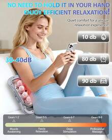 Vielspu 16-Head Massage Gun, Deep Tissue Percussion Massager With 9 Modes & 9 Intensities, 2600mAh Battery Back Bassager For Pain Relief Deep Tissue For Muscle Pain Relief In Back, Legs, Shoulders - Luxury Power Edition + Accessories - View 3
