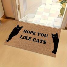 Cute Doormat - Hope You Like This Retro Farmhouse-Style Cat Welcome Mat. Washable, Suitable For Both Indoor And Outdoor Use, Perfect For Front Porches And Entrances. Fun Design, Washable Decorat - White - View 10