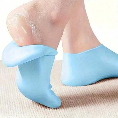 1 Pair Of Silicone Moisturizing Foot Socks For Dry Cracked Feet Care Socks Massage Moisturizing Gel Socks Pedicure Socks Tool Gift For Mother Three Colors Optional