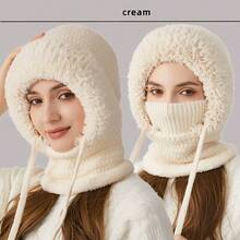 Mũ len WarmthMax lót lông cừu - Chống gió, giữ ấm, bảo vệ tai, có khăn quàng cổ, thoáng khí, thấm hút mồ hôi, cần thiết cho hoạt động đạp xe ngoài trời trong thời tiết lạnh. - Nhiều màu-B - Xem 11