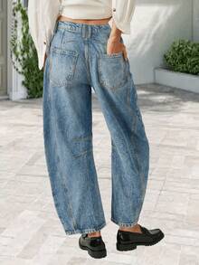 Women Pants - Màu xanh lam - Xem 4