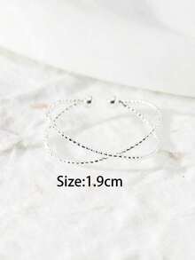 Minimalist Layered Toe Ring - Silver - View 4