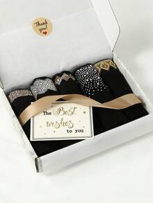 5pcs Muslim Women's Rhinestone Undercap Hijab Headscarf, Skin-Friendly Soft, Long-Wearing Non-Stuffy, Sparkling Rhinestone, Versatile Daily Wear, Exquisite Gift Box, Suitable For All Seasons - Solid Color - View 2