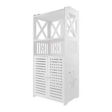 JAOSY Bathroom Storage Cabinet, Freestanding Tall Cabinet With Double Doors, Versatile Shelving Unit For Living Room, Bedroom And Kitchen, Wardrobe. 40 (L) X 25 (W) X 90 (H) Centimeters / 15.75" X 9.84" X 35.4" - 白色 - 查看 3