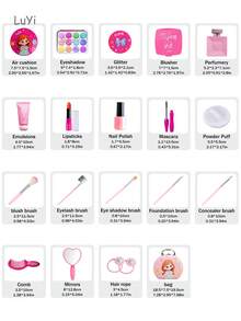 儿童过家家可爱女孩化妆玩具，角色扮演互动换装玩具，女孩生日/圣诞礼物 - 彩色 - 查看 11