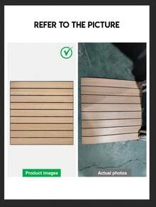 8pcs/Pack, Meoky Thickened 3D Textured Grid Striped Wallpaper, Self-Adhesive, Removable And Residue-Free, Vintage Wood Grain Texture, Backdrop Wall Sticker, Suitable For TV Background, Bedroom, Entryway, Easy To Install, Great For DIY