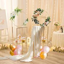 10 Pack Metal Tabletop Flower Stand Gold Vase With 2 Pack Gold Column Flower Stand Wedding Centrepieces Acrylic Panel Metal Floor Geometric Column Vases Tall Floor Vase For Centerpieces Geometric Flower Rack For Wedding Party Home Decorations Summer Birthday Gifts Beach Decor - 彩色 - 查看 7