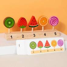 Ice Cream Number Logic Toy For Preschool Math Education: 20 Double-Sided Cards, Ice Cream Stick Math Arrangement. Used To Help Children Exercise Hand-Eye Coordination, Suitable As A Christmas Gift. - Multicolor - View 8