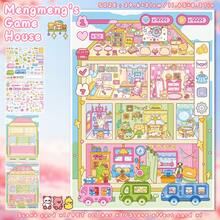 3D Mini House DIY Landscape Stickers, Cute Bear Colorful House, Adorable Playhouse, Suitable For Gifts, Office, Home, Marking, Labels, Classrooms, Entertainment Toys, Student Journals, Creative Retro Decoration DIY Stickers - Multicolor - View 15