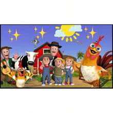 Cartoon Farm Barn La Granja De Zenón Theme Backdrop Birthday Party Decorations Background Photozone Props Poster Gifts - C - 查看 1