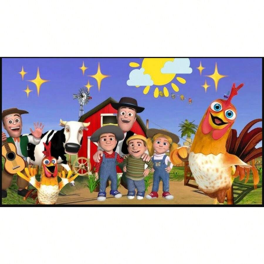 Cartoon Farm Barn La Granja De Zenón Theme Backdrop Birthday Party Decorations Background Photozone Props Poster Gifts - C - 查看 1