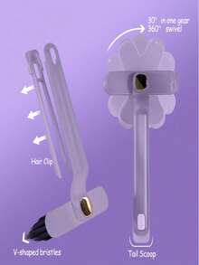 1pc Multipurpose Rotating Brush, 2-In-1 Rotating Cleaning Brush - Purple Plastic, 360° Stiff Bristles, Strong Cleaning Power Without Damaging Surfaces, Essential For Daily Kitchen And Bathroom Cleaning (Random Color) - Multicolor - View 5