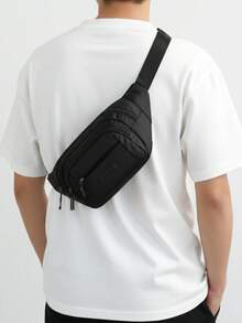 's Fanny Pack Shoulder Bag Unisex Waterproof Waist Bag Streetwear Ondway - 黑色 - 查看 3